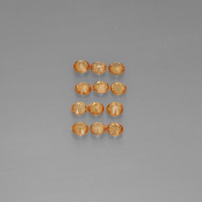 Gemas de granate espesartita naranja natural de  ct, corte redondo, VVS-VS