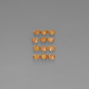 Gemas de granate espesartita naranja natural de  ct, corte redondo, VVS-VS