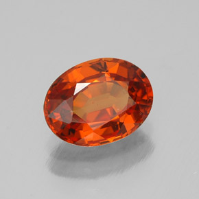 Granate espesartita naranja natural de 1,80 ct, corte óvalo, VVS-VS