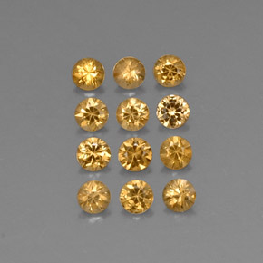 Gemas de granate espesartita naranja natural de  ct, corte redondo, VVS-VS