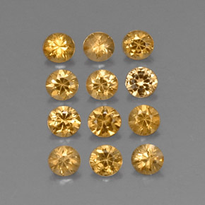 Gemas de granate espesartita naranja natural de  ct, corte redondo, VVS-VS
