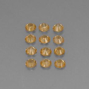 Gemas de granate espesartita naranja natural de  ct, corte redondo, VVS-VS