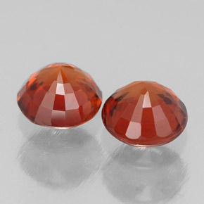 Gemas de granate espesartita naranja natural de  ct, corte redondo, VVS-VS
