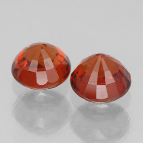Gemas de granate espesartita naranja natural de  ct, corte redondo, VVS-VS