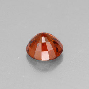 Granate espesartita naranja natural de 0,76 ct, corte redondo, VVS-VS