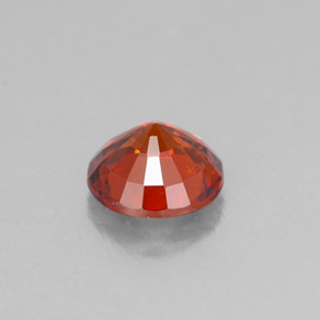 Granate espesartita naranja natural de 0,69 ct, corte redondo, VVS-VS