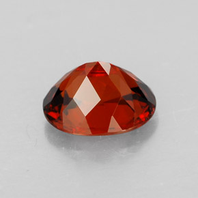 Granate espesartita rojo natural de 2,01 ct, corte óvalo, VVS-VS