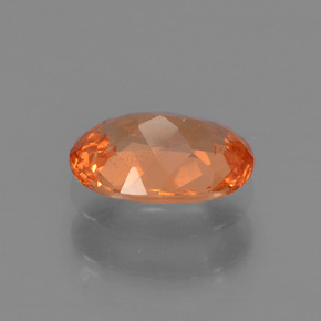Granate espesartita naranja natural de 0,67 ct, corte óvalo, VS-SI