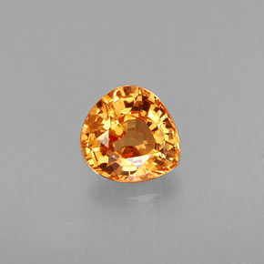 Granate espesartita naranja natural de 0,95 ct, en forma de pera, VS