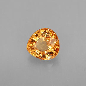 Granate espesartita naranja natural de 0,95 ct, en forma de pera, VS