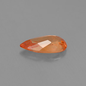 Granate espesartita naranja natural de 0,91 ct, en forma de pera, VS-SI