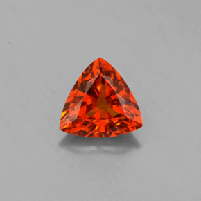 Granate espesartita naranja natural de 0,90 ct, trillón, VVS-VS