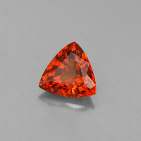 Granate espesartita naranja natural de 0,90 ct, trillón, VVS-VS