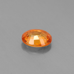 Granate espesartita naranja natural de 0,91 ct, corte óvalo, VVS-VS