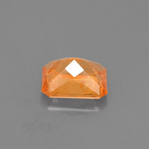 Granate espesartita naranja natural de 1,13 ct, corte esmeralda, VS-SI