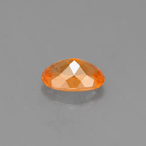 Granate espesartita naranja natural de 0,81 ct, corte óvalo, VS-SI