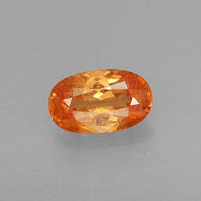 Granate espesartita naranja natural de 1,09 ct, corte óvalo, VS-SI