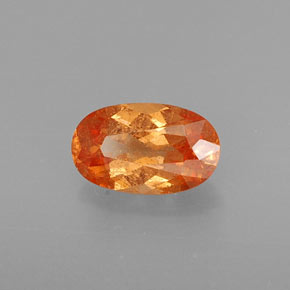 Granate espesartita naranja natural de 1,09 ct, corte óvalo, VS-SI