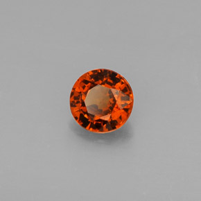 Hilo de espesartita Naranja mandarina natural de 0.51 ct, Corte Redondo, VVS-VS