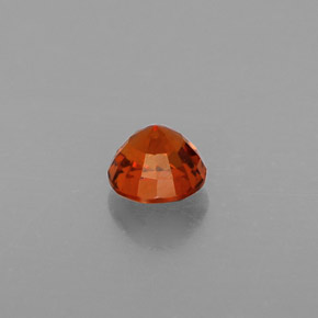 Granate espesartita naranja natural de 0,73 ct, corte redondo, VVS