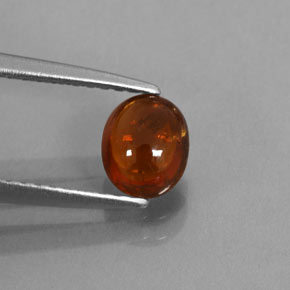 Granate espesartita naranja natural de 0,86 ct, transparente, transparente / translúcido