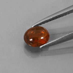 Granate espesartita naranja natural de 0,86 ct, transparente, transparente / translúcido