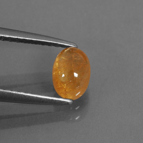 Granate espesartita naranja natural de 1,17 ct, transparente, transparente / translúcido