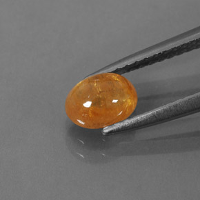 Granate espesartita naranja natural de 1,17 ct, transparente, transparente / translúcido