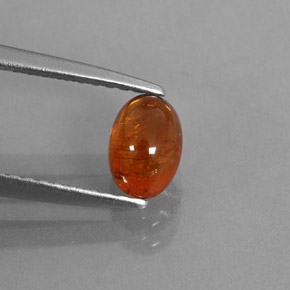 Granate espesartita naranja natural de 1,19 ct, transparente, transparente / translúcido