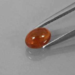 Granate espesartita naranja natural de 1,19 ct, transparente, transparente / translúcido