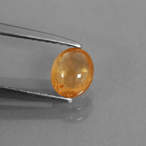 Granate espesartita naranja natural de 0,86 ct, transparente, transparente / translúcido