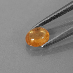 Granate espesartita naranja natural de 0,86 ct, transparente, transparente / translúcido