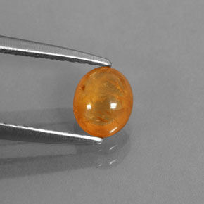 Granate espesartita naranja natural de 0,96 ct, transparente, transparente / translúcido