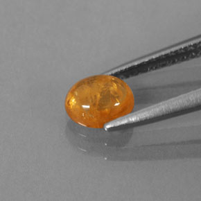 Granate espesartita naranja natural de 0,96 ct, transparente, transparente / translúcido