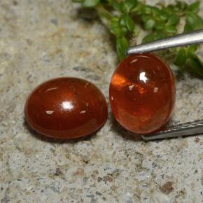 Gemas de granate espesartita naranja natural de 5,82 ct, transparente, transparente / translúcido
