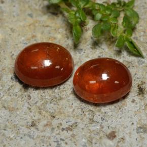 Gemas de granate espesartita naranja natural de 5,82 ct, transparente, transparente / translúcido