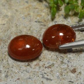 Gemas de granate espesartita naranja natural de 5,82 ct, transparente, transparente / translúcido
