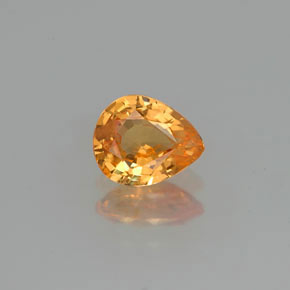 Granate espesartita naranja natural de 0,78 ct, en forma de pera, VS