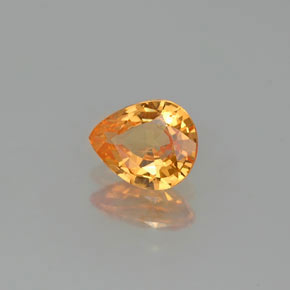 Granate espesartita naranja natural de 0,78 ct, en forma de pera, VS