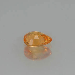 Granate espesartita naranja natural de 0,78 ct, en forma de pera, VS