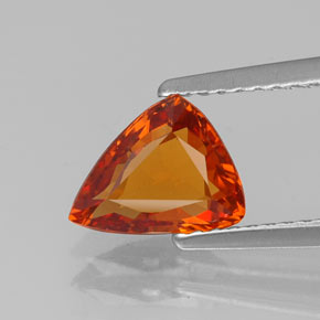 Granate espesartita naranja natural de 1,50 ct, forma elegante, VVS-VS