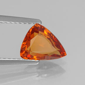 Granate espesartita naranja natural de 1,50 ct, forma elegante, VVS-VS