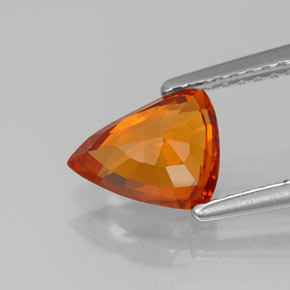 Granate espesartita naranja natural de 1,50 ct, forma elegante, VVS-VS