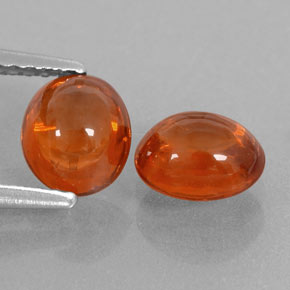 Gemas de granate espesartita naranja natural de 2,81 ct, transparente, transparente / translúcido