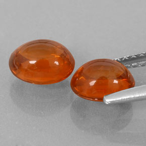 Gemas de granate espesartita naranja natural de 2,81 ct, transparente, transparente / translúcido