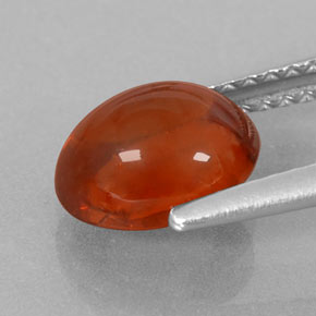 Hilo de espesartita Naranja cálido natural de 2.39 ct, Transparente, Transparente / Translúcido