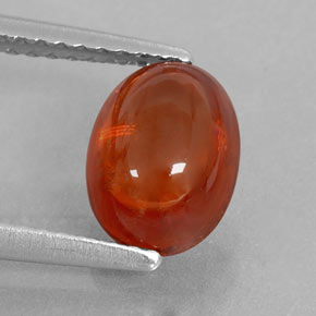 Granate espesartita naranja natural de 2,48 ct, transparente, transparente / translúcido