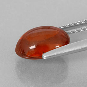 Granate espesartita naranja natural de 2,48 ct, transparente, transparente / translúcido