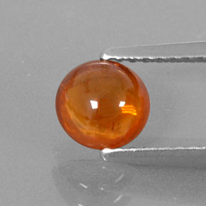 Granate espesartita naranja natural de 1,39 ct, transparente, transparente / translúcido