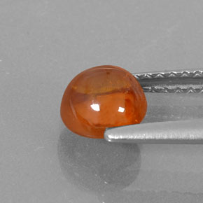 Granate espesartita naranja natural de 1,39 ct, transparente, transparente / translúcido